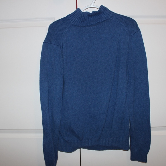 Blue Polo Quarter Zip Sweater - Picture 3 of 3